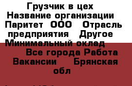 Грузчик в цех › Название организации ­ Паритет, ООО › Отрасль предприятия ­ Другое › Минимальный оклад ­ 23 000 - Все города Работа » Вакансии   . Брянская обл.